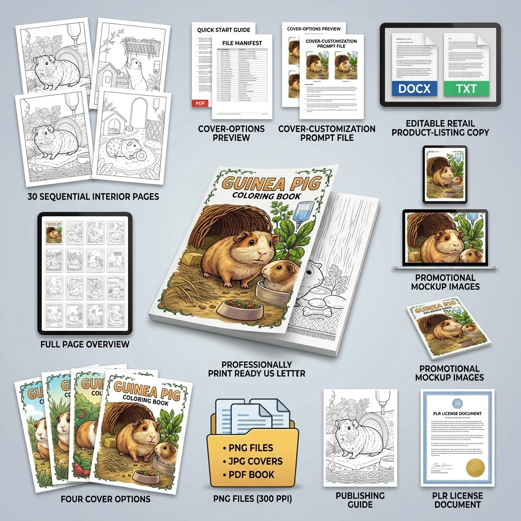Realistic Guinea Pig Coloring What You Get PLR files