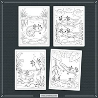 Axolotls Coloring PLR mockup 7