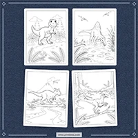 Dinosaur Coloring PLR mockup 1