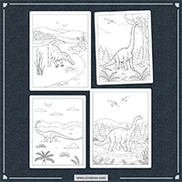 Dinosaur Coloring PLR mockup 2