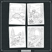 Dinosaur Coloring PLR mockup 4