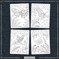 Exotic Butterflies Coloring PLR mockup 3