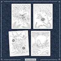 Exotic Butterflies Coloring PLR mockup 4