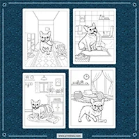 French Bulldog Coloring PLR mockup 4