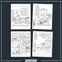 Golden Retrievers Coloring PLR mockup 2