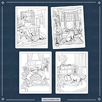 Golden Retrievers Coloring PLR mockup 3