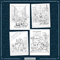 Golden Retrievers Coloring PLR mockup 4