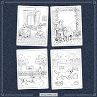 Golden Retrievers Coloring PLR mockup 5