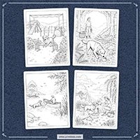 Golden Retrievers Coloring PLR mockup 6