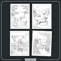 Golden Retrievers Coloring PLR mockup 7