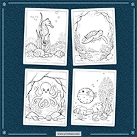 Ocean Animal Coloring PLR mockup 3