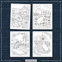 Realistic Guinea Pig Coloring PLR mockup 5