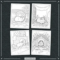 Realistic Guinea Pig Coloring PLR mockup 6