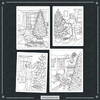 Cozy Christmas Coloring PLR mockup 1