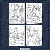 Cozy Christmas Coloring PLR mockup 2