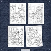 Cozy Christmas Coloring PLR mockup 3