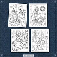 Cozy Christmas Coloring PLR mockup 5