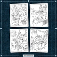 Cozy Christmas Coloring PLR mockup 6