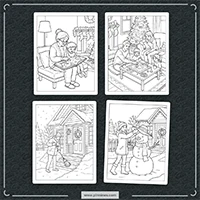 Cozy Christmas Coloring PLR mockup 7