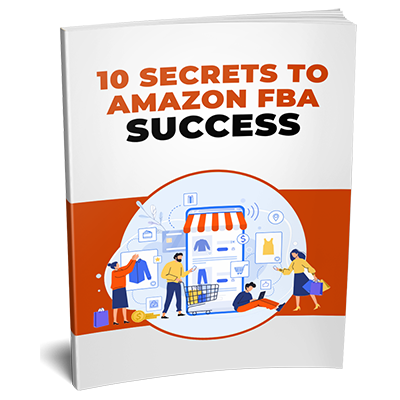 3D cover design for 'Secrets to Amazon FBA Success' PLR eBook.