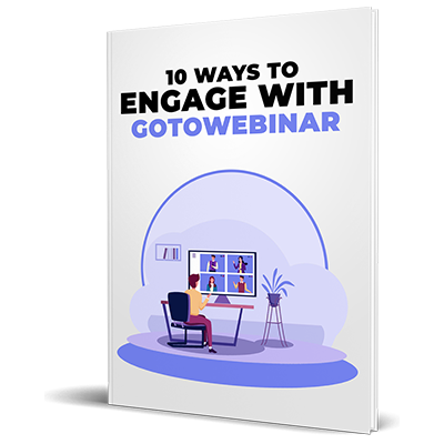 E-cover mockup for the 'Engage With GoToWebinar' PLR eBook.
