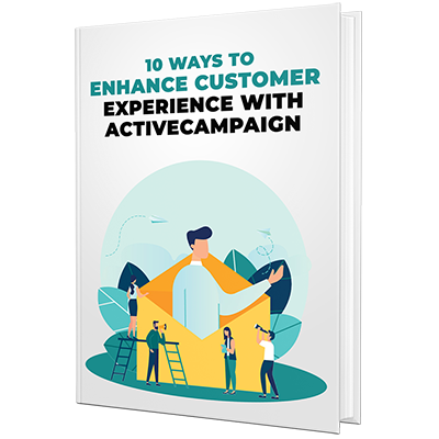 3D cover for 'Enhance Customer Experience With ActiveCampaign' PLR eBook.