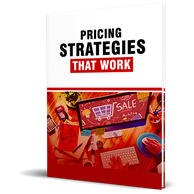 3D book cover for 'Pricing Strategies That Work' PLR eBook.