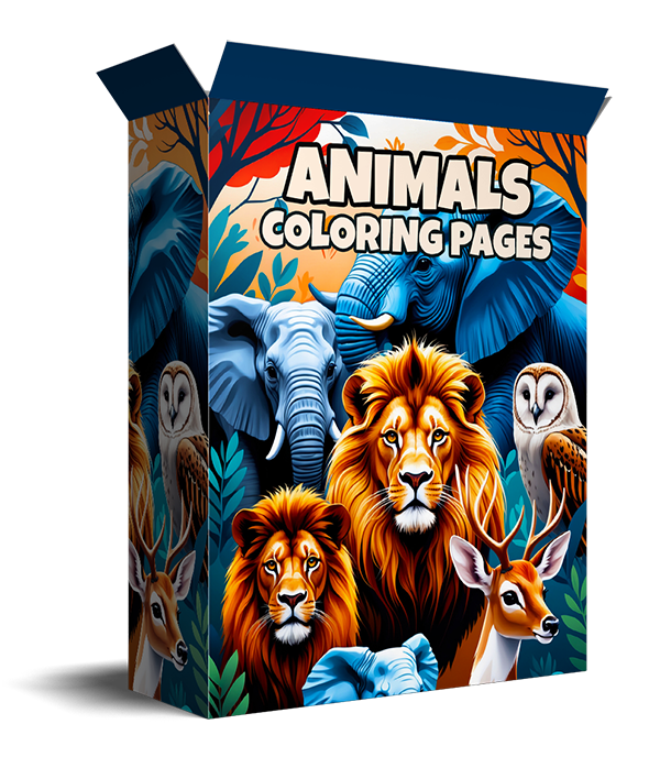 coloring animal kids graphics with private rights