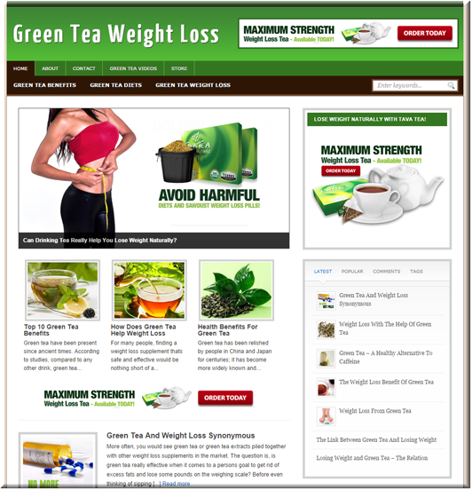 green tea plr blog