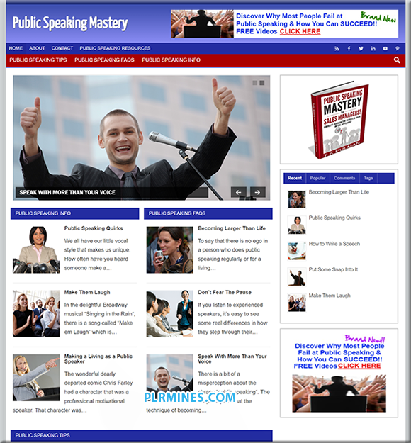 public speaking premade blog