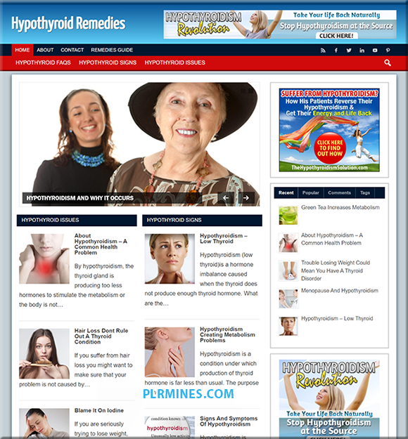hypothyroidism remedies PLR blog