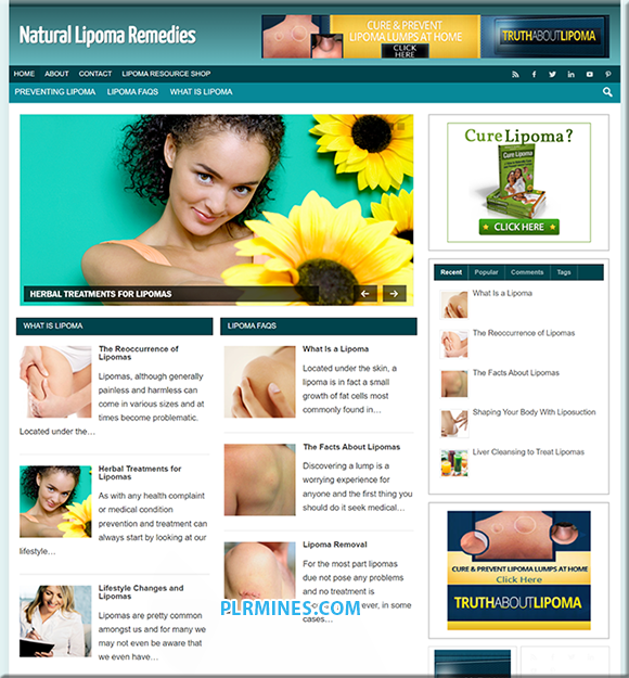 lipoma remedy plr niche blog