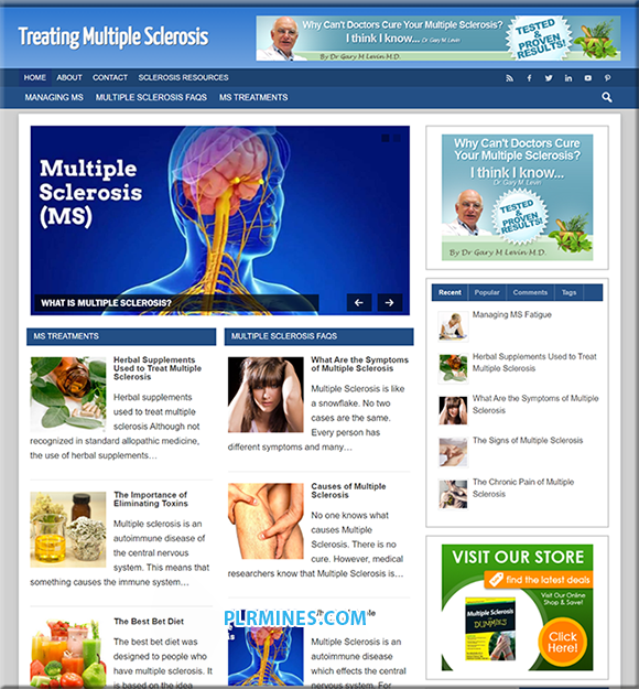 multiple sclerosis niche plr blog