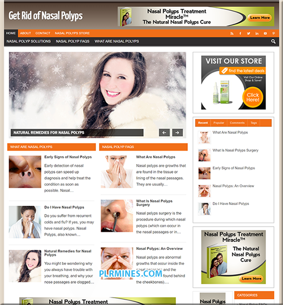 nasal polyps PLR website