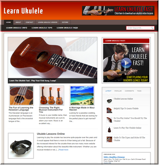 learn ukulele niche site