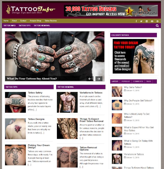 Tattoo Designs PLR Blog