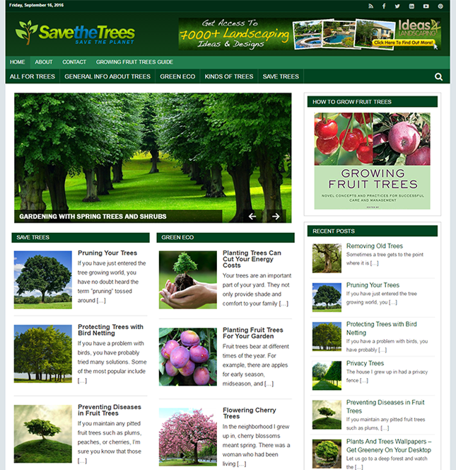Save the Trees PLR Blog