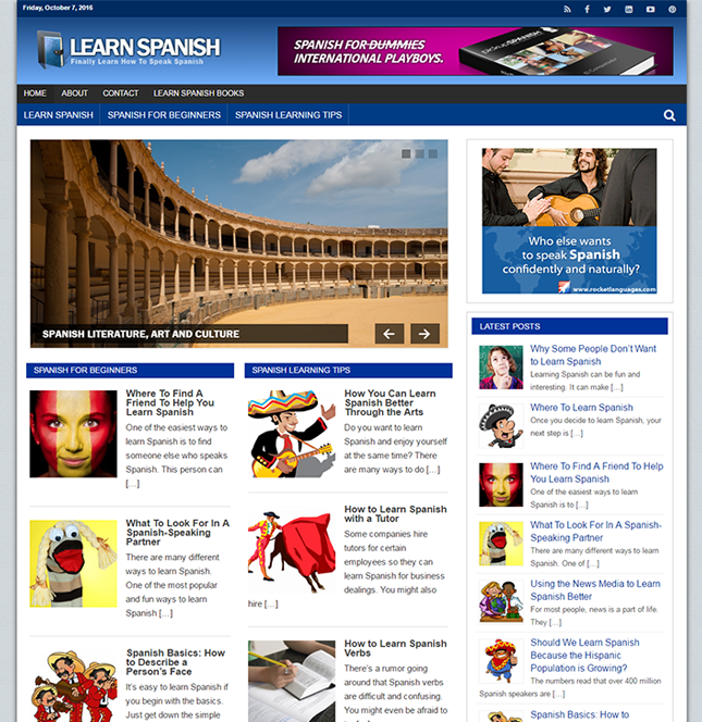 Learn Spanish PLR Blog