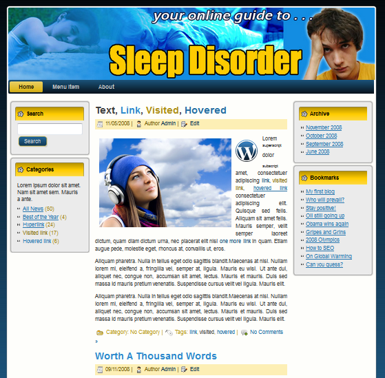 sleep disorder templates