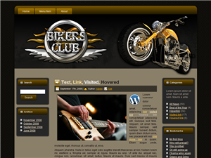 bikers club wp theme