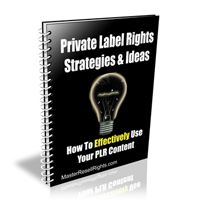 Private Label Rights Strategies and Ideas