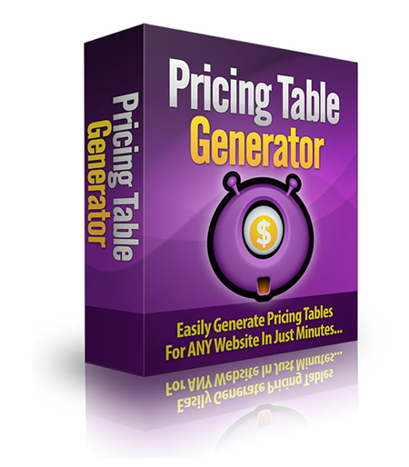 Pricing Table Generator Software