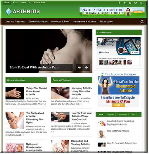 Arthritis Niche PLR Blog